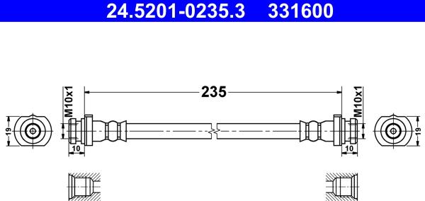 ATE 24.5201-0235.3 - Əyləc şlanqı furqanavto.az