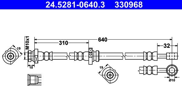 ATE 24.5281-0640.3 - Əyləc şlanqı furqanavto.az