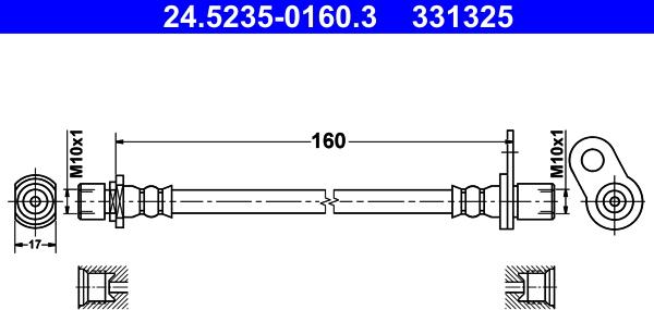 ATE 24.5235-0160.3 - Əyləc şlanqı furqanavto.az