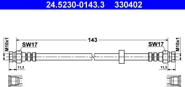 ATE 24.5230-0143.3 - Əyləc şlanqı furqanavto.az