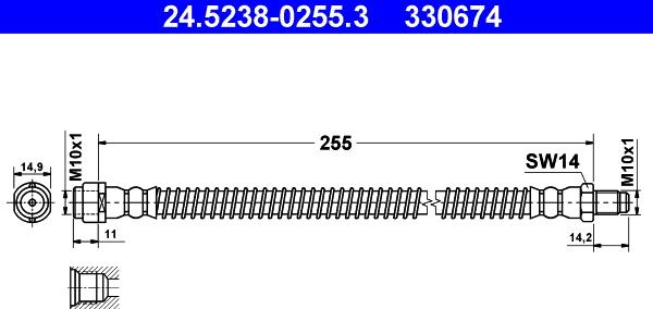 ATE 24.5238-0255.3 - Əyləc şlanqı www.furqanavto.az