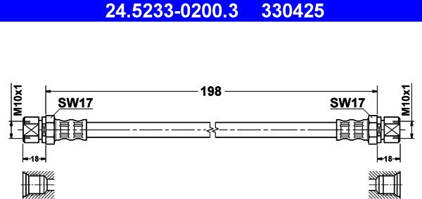 ATE 24.5233-0200.3 - Əyləc şlanqı furqanavto.az