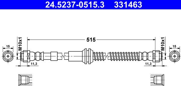 ATE 24.5237-0515.3 - Əyləc şlanqı furqanavto.az