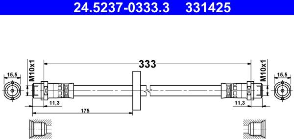 ATE 24.5237-0333.3 - Əyləc şlanqı furqanavto.az