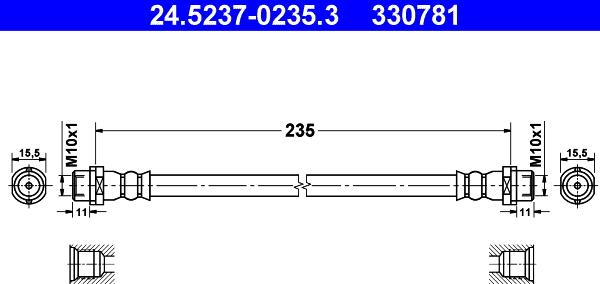 ATE 24.5237-0235.3 - Əyləc şlanqı furqanavto.az