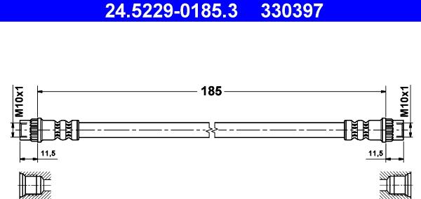 ATE 24.5229-0185.3 - Əyləc şlanqı furqanavto.az