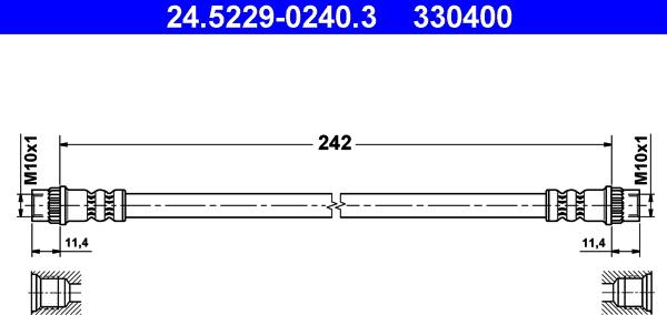 ATE 24.5229-0240.3 - Əyləc şlanqı furqanavto.az