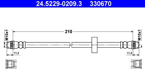 ATE 24.5229-0209.3 - Əyləc şlanqı furqanavto.az