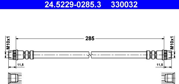 ATE 24.5229-0285.3 - Əyləc şlanqı furqanavto.az