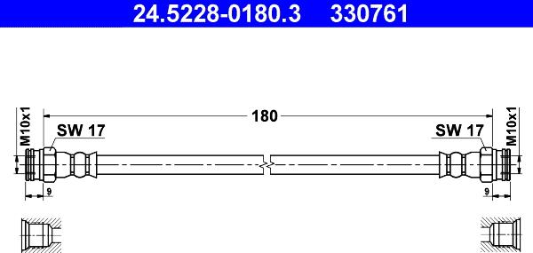 ATE 24.5228-0180.3 - Əyləc şlanqı furqanavto.az