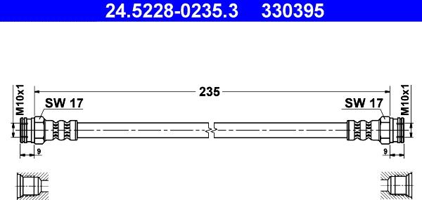 ATE 24.5228-0235.3 - Əyləc şlanqı furqanavto.az