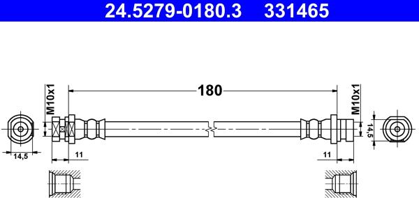 ATE 24.5279-0180.3 - Əyləc şlanqı furqanavto.az