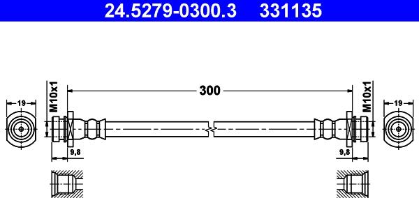 ATE 24.5279-0300.3 - Əyləc şlanqı furqanavto.az