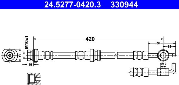 ATE 24.5277-0420.3 - Əyləc şlanqı furqanavto.az