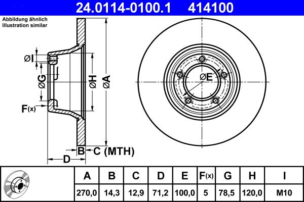 ATE 24.0114-0100.1 - Əyləc Diski furqanavto.az