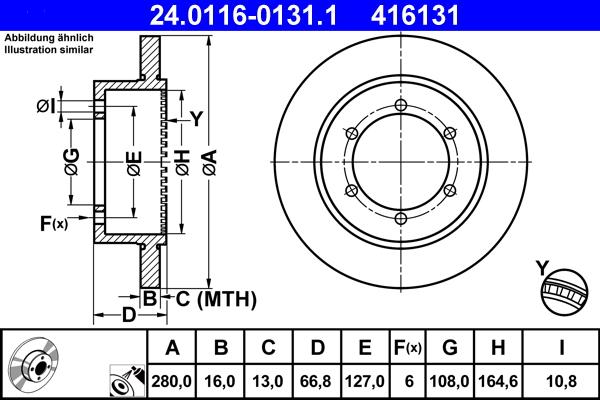 ATE 24.0116-0131.1 - Əyləc Diski furqanavto.az