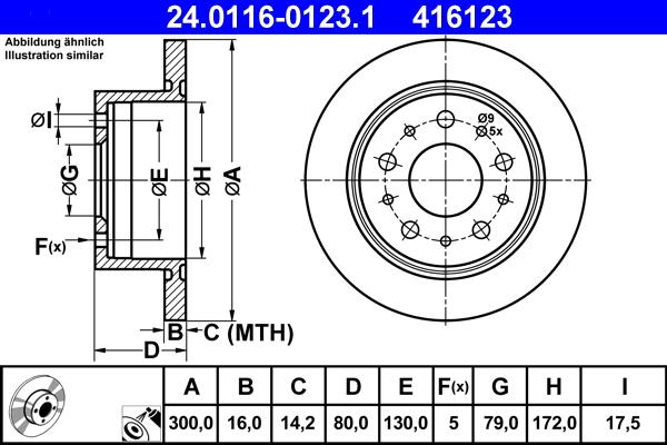 ATE 24.0116-0123.1 - Əyləc Diski furqanavto.az