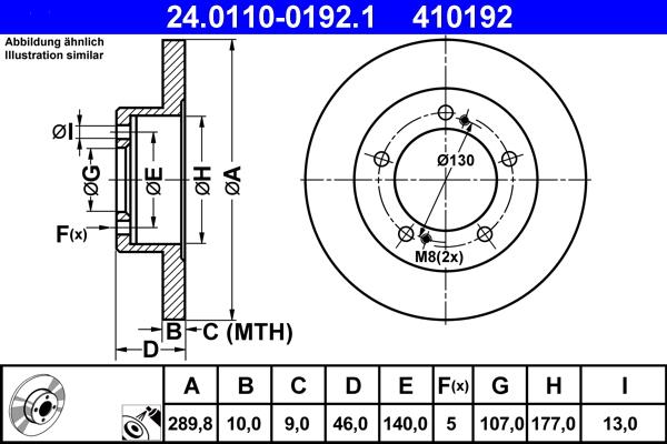 ATE 24.0110-0192.1 - Əyləc Diski furqanavto.az