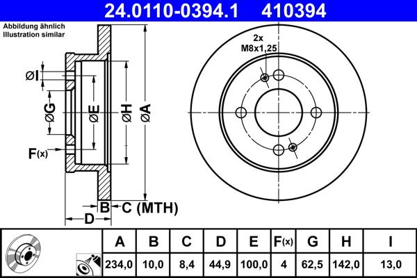 ATE 24.0110-0394.1 - Əyləc Diski furqanavto.az