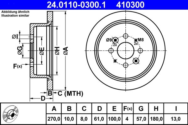 ATE 24.0110-0300.1 - Əyləc Diski furqanavto.az