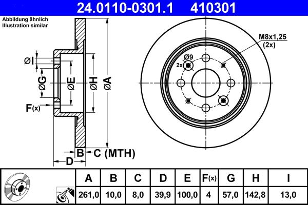 ATE 24.0110-0301.1 - Əyləc Diski furqanavto.az