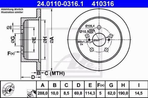 Alpha Brakes HTT-TY-051 - Əyləc Diski furqanavto.az