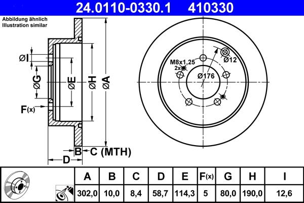 ATE 24.0110-0330.1 - Əyləc Diski furqanavto.az