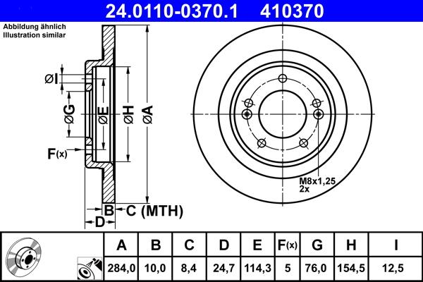 ATE 24.0110-0370.1 - Əyləc Diski furqanavto.az