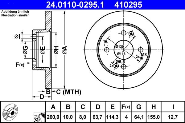 ATE 24.0110-0295.1 - Əyləc Diski furqanavto.az