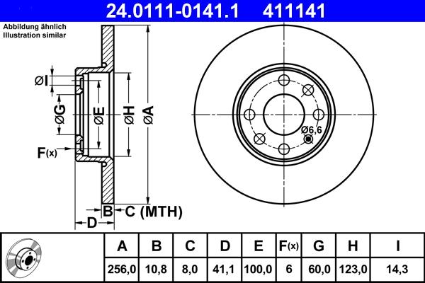 ATE 24.0111-0141.1 - Əyləc Diski furqanavto.az