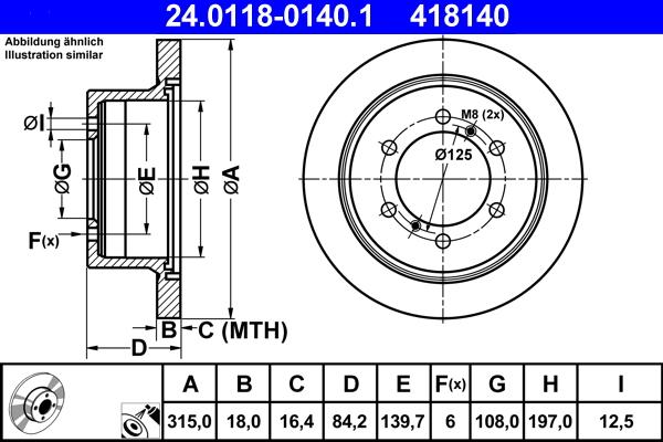 ATE 24.0118-0140.1 - Əyləc Diski furqanavto.az