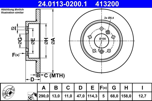 ATE 24.0113-0200.1 - Əyləc Diski furqanavto.az