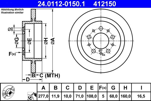 ATE 24.0112-0150.1 - Əyləc Diski furqanavto.az