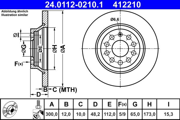 ATE 24.0112-0210.1 - Əyləc Diski furqanavto.az