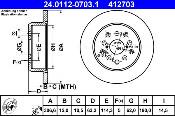 ATE 24.0112-0703.1 - Əyləc Diski furqanavto.az