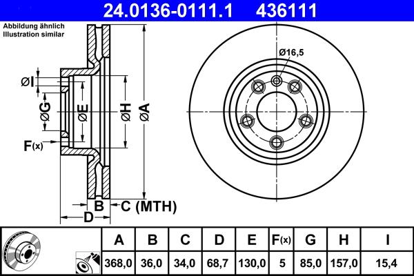 ATE 24.0136-0111.1 - Əyləc Diski furqanavto.az