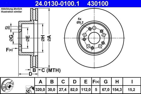 ATE 24.0130-0100.1 - Əyləc Diski furqanavto.az