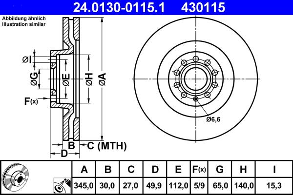 ATE 24.0130-0115.1 - Əyləc Diski furqanavto.az