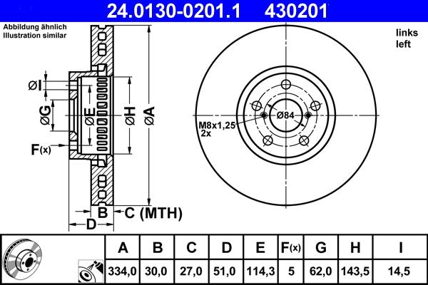 ATE 24.0130-0201.1 - Əyləc Diski furqanavto.az