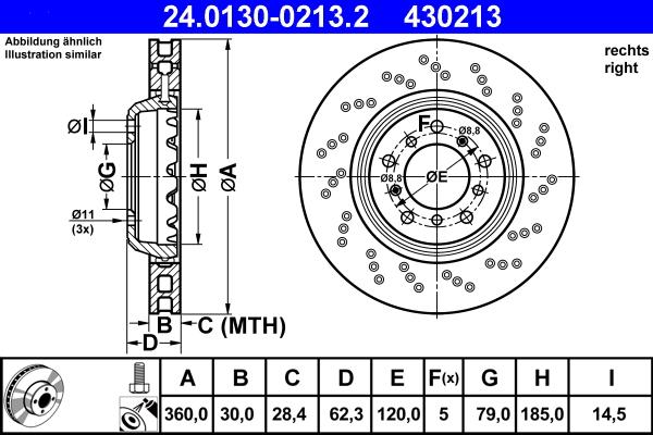 ATE 24.0130-0213.2 - Əyləc Diski furqanavto.az