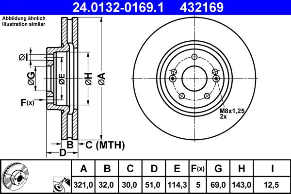 ATE 24.0132-0169.1 - Əyləc Diski furqanavto.az