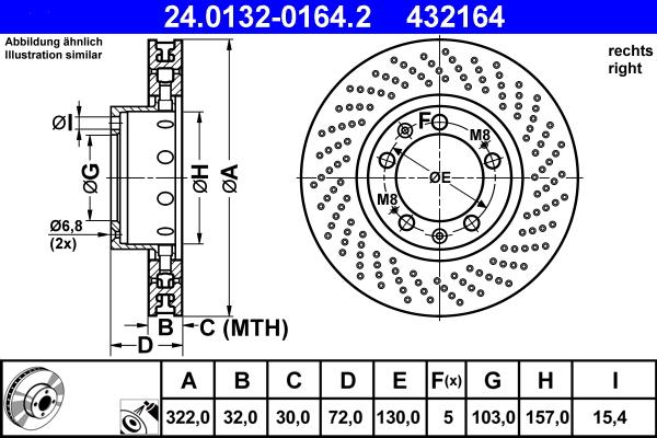 ATE 24.0132-0164.2 - Əyləc Diski furqanavto.az