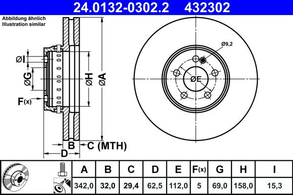 ATE 24.0132-0302.2 - Əyləc Diski www.furqanavto.az