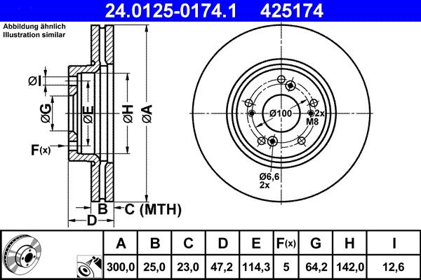 ATE 24.0125-0174.1 - Əyləc Diski furqanavto.az