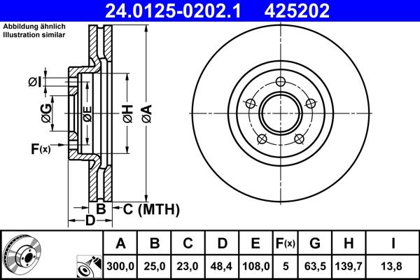 ATE 24.0125-0202.1 - Əyləc Diski furqanavto.az