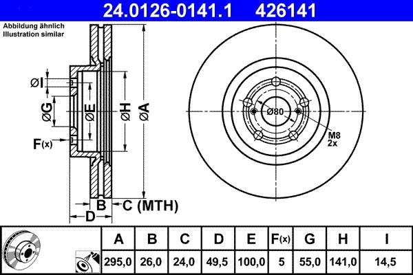 ATE 24.0126-0141.1 - Əyləc Diski furqanavto.az