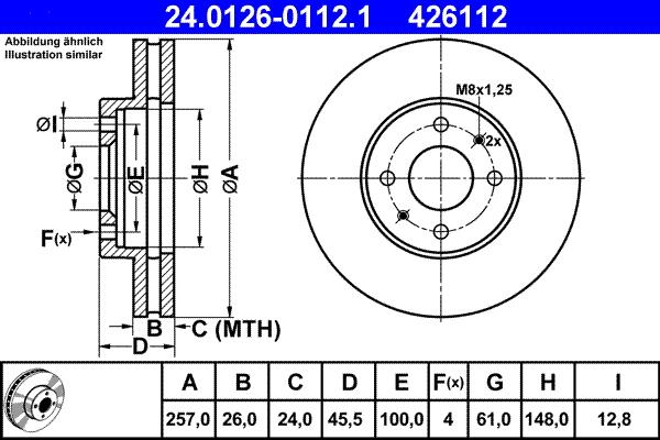 ATE 24.0126-0112.1 - Əyləc Diski furqanavto.az