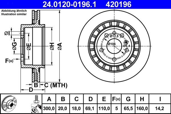 ATE 24.0120-0196.1 - Əyləc Diski furqanavto.az