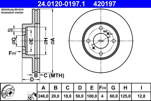 ATE 24.0120-0197.1 - Əyləc Diski furqanavto.az