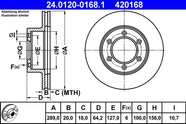 ATE 24.0120-0168.1 - Əyləc Diski furqanavto.az